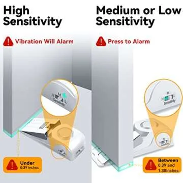 AceMining 120dB Door Stop Alarm for Home & Travel Safety