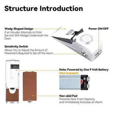 AceMining 120dB Door Stop Alarm for Home & Travel Safety