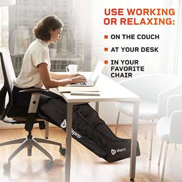 LifePro Air Sequential Leg Compression Massager Boots - FSA/HSA Approved Device for Legs, Calf, Thigh, and Foot - Air Compression Massager for Circulation and Pain Relief