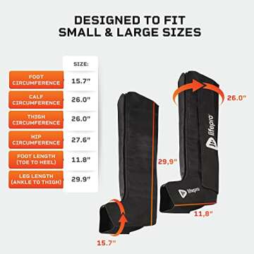 LifePro Air Sequential Leg Compression Massager Boots - FSA/HSA Approved Device for Legs, Calf, Thigh, and Foot - Air Compression Massager for Circulation and Pain Relief