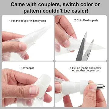Weetiee 100 Pack Pastry Piping Bags for All Bakers