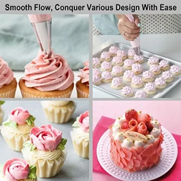 Weetiee 100 Pack Pastry Piping Bags for All Bakers