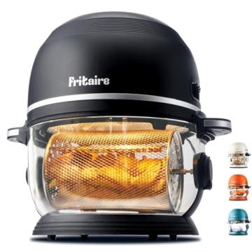 Fritaire Non-Toxic Glass Air Fryer - 5 Quart with 360° View, Self-Cleaning, 6-in-1 Functions