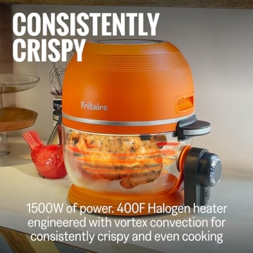 Fritaire Non-Toxic Air Fryer with 360 Visibility and Self-Cleaning