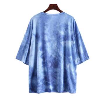 Fenxxxl Women's Short Sleeve Oversized Tee - Stylish Tie Dye Tops