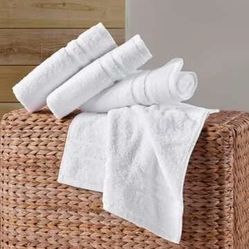 Hawmam Linen Premium Turkish Cotton Hand Towels Set of 4