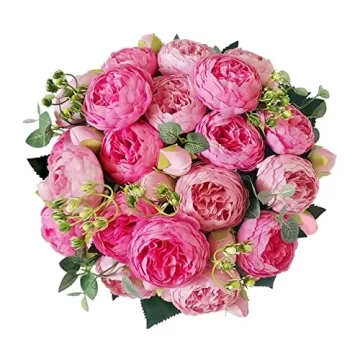 Wcro 4 Pcs Silk Peonies Bouquets for Home Wedding Decoration