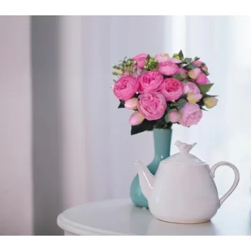 Wcro 4 Pcs Silk Peonies Bouquets for Home Wedding Decoration