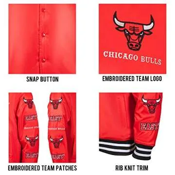 Ultra Game NBA New York Knicks Mens Satin Varsity Jacket, Team Color, X-Large