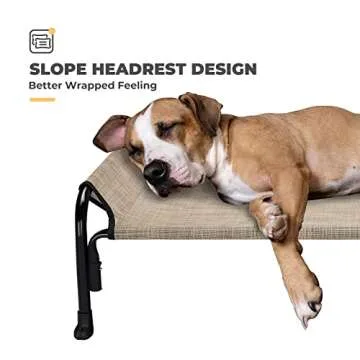 Veehoo Elevated Dog Bed, Outdoor Raised Dog Cots Bed for Medium Dogs, Cooling Camping Elevated Pet B...