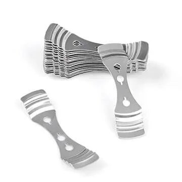 DINGPAI 20pcs Metal Candle Wick Centering Devices, Silver Stainless Steel Candle Wick Holder for Candle Making