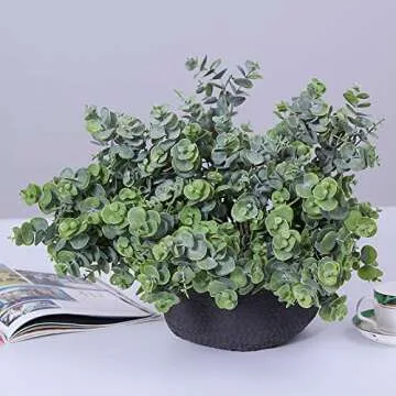 Realistic Faux Eucalyptus Leaves for Home Decor