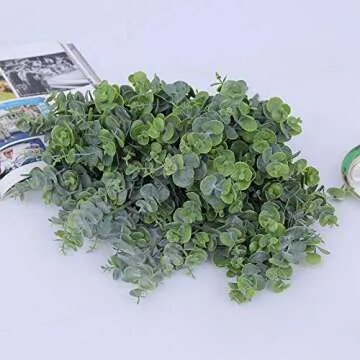 Realistic Faux Eucalyptus Leaves for Home Decor