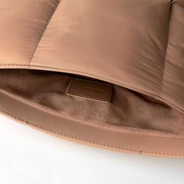 Comfyable Puffy Laptop Sleeve 13 Inch 14 Inch, Quilted Puffer Laptop Carrying Case, Pillow Case Compatible for MacBook Air M3 2024 M2 M1, MacBook Pro M4 Pro/Max, 13 in 14 in Cover, Brown