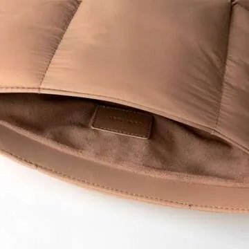 Comfyable Puffy Laptop Sleeve 13 Inch 14 Inch, Quilted Puffer Laptop Carrying Case, Pillow Case Compatible for MacBook Air M3 2024 M2 M1, MacBook Pro M4 Pro/Max, 13 in 14 in Cover, Brown