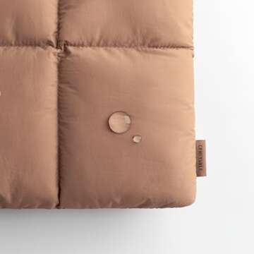 Comfyable Puffy Laptop Sleeve 13 Inch 14 Inch, Quilted Puffer Laptop Carrying Case, Pillow Case Compatible for MacBook Air M3 2024 M2 M1, MacBook Pro M4 Pro/Max, 13 in 14 in Cover, Brown