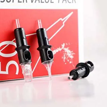 STIGMA #12(7RL) Standard Disposable Tattoo Needle Cartridges with Membrane Safety Cartridges for Tattoo Artists Round Liner 50Pcs Super Value Pack EN05-50-1207RL