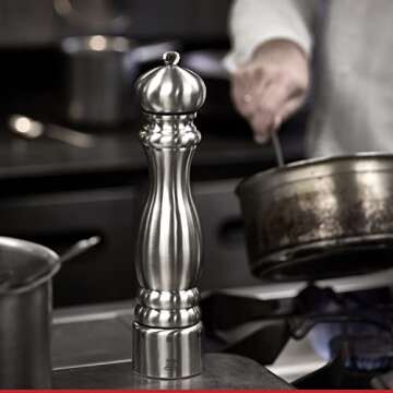 Peugeot - Paris Chef u'Select Manual Pepper Mill - Adjustable Grinder - Stainless Steel