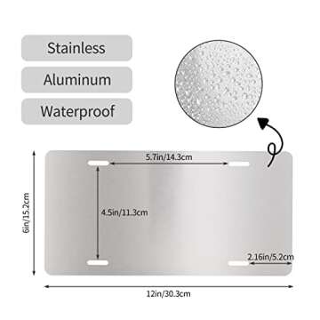 License Plate 6 x 12 Inch Car Front License Plate Hunter Green Floral Petals Pattern License Plate C...