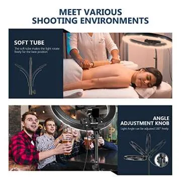 Neewer 18" Bi-Color Dimmable LED Ring Light for Creators