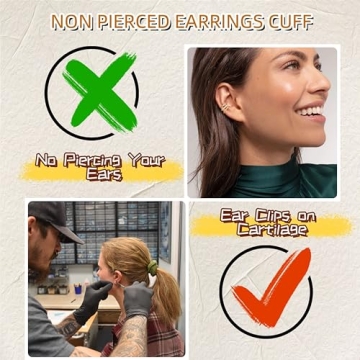 Trendy Gold Ear Cuffs for Women - Hypoallergenic & Stylish