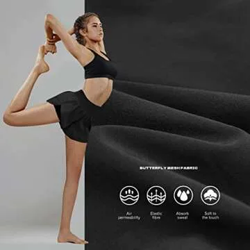 Wansimoo Shorts for Women,Running Shorts for Women,Elastic High Waisted,Gym Yoga Athletic Womens,Summer,Black