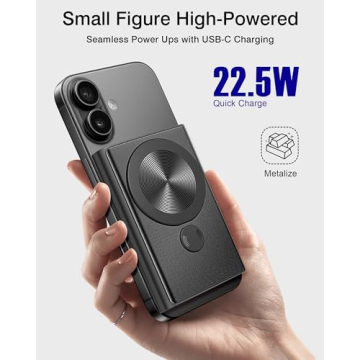 Kesguar Magnetic Portable Charger, 10000mAh 22.5W PD Super Fast Charging Wireless Power Bank. Ultra-...