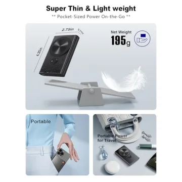 Kesguar Magnetic Portable Charger - 10000mAh Wireless Power Bank