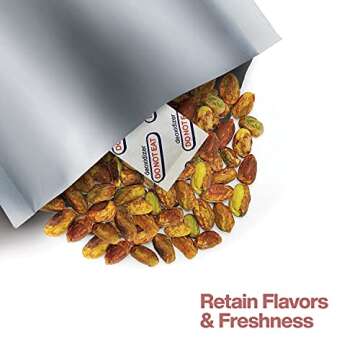 50cc (10 Packs of 10, Total 100 Packets) Oxygen Absorbers for Food Storage, Food Grade Oxygen Absorbers Packets with Oxygen Indicator for Long Term Storage and Preservation (50CC(100-Pack))