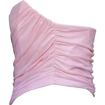 MOALLUOM Mesh Corset Crop Top Bustier Underbust Boned Backless Sleeveless Strapless Off Shoulder Aesthetic for Women Y2K