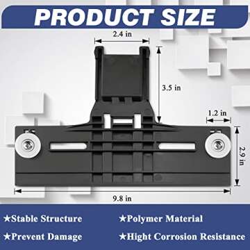 Funmit Upgraded W10350375 Dishwasher Top Rack Adjuster Replacement for kenmore Whirlpool Dishwasher ...