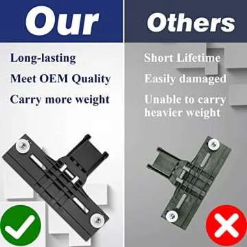 Funmit Upgraded W10350375 Dishwasher Top Rack Adjuster Replacement for kenmore Whirlpool Dishwasher Parts WDT970SAHZ0 WDT730PAHZ0 WDTA50SAHZ0 Compared to Part # W10712395 AP5957560 3516330, 2 Pack