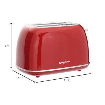 Retro 2 Slice Toaster with Wide Slots and Browning Settings