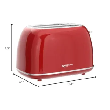 Retro 2 Slice Toaster with Wide Slots and Browning Settings