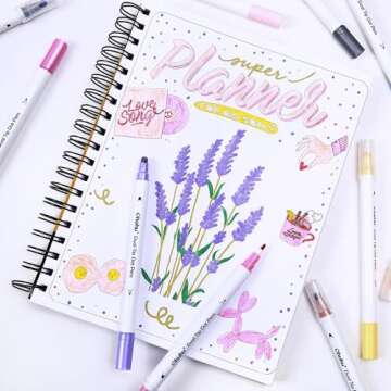 Ohuhu Dual Tip Dot Markers: 15 Colors for Artistic Fun