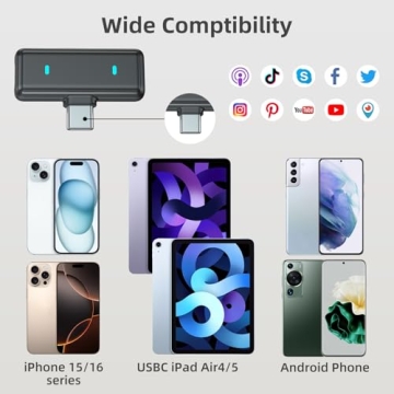 VM32 Wireless Lavalier Mic Noise Canceling USB-C iPhone Android