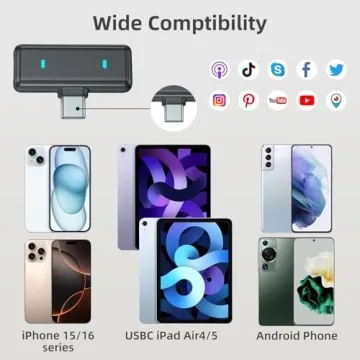 VM32 Wireless Lavalier Mic Noise Canceling USB-C iPhone Android