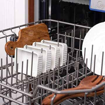 Delling Porcelain Ramekins 4 oz Oven Safe,Square Ramekin for Creme Brulee, Small Bowls for Appetizer, Dessert, Snacks, Baking, Dipping Sauce, Serving Oven for Independence Day Party Set of 6 White