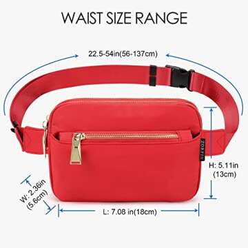 ZORFIN Fanny Packs for Women Men: Crossbody Belt Bag with Adjustable Strap - Fashion Waist Packs for...