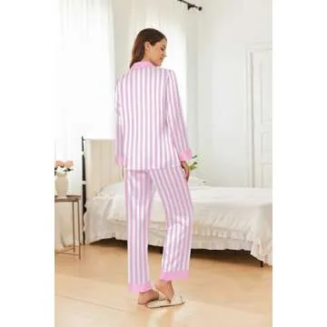 Ekouaer Stylish Silk Pajamas for Women - Elegant Comfort
