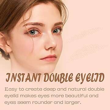 Waterproof Invisible Double Eyelid Tape - 120 Pieces Natural Fiber Eyelid Lifter Strips, Eye Lift Ta...