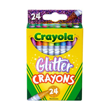 Crayola Sparkly Crayons - 24 Glittery Colors for Art Enthusiasts