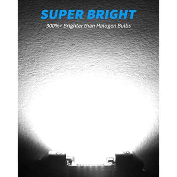 Yorkim DE3022 LED Bulb 31mm Festoon LED Bulb White Super Bright CANBUS 10-SMD 4014 Chipsets, 3175 DE...