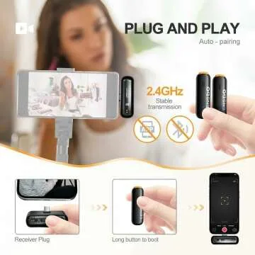 LENSGO Wireless Lavalier Mic for Android Devices