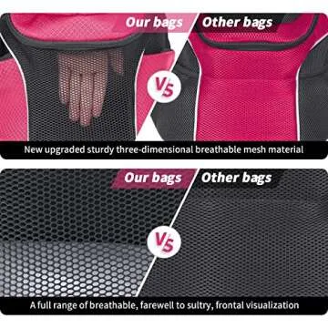 WOYYHO Pet Dog Carrier Backpack - Ventilated Small Dog Backpack for Travel & Adventure