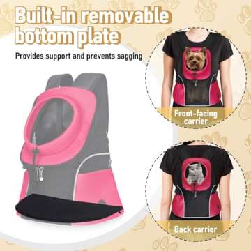 WOYYHO Dog Carrier Backpack for Small Pets - Ventilated & Safe