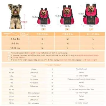 WOYYHO Dog Carrier Backpack for Small Pets - Ventilated & Safe