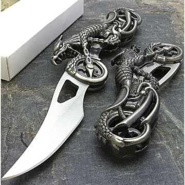 7" Dragon Biker Tactical Folding Knife