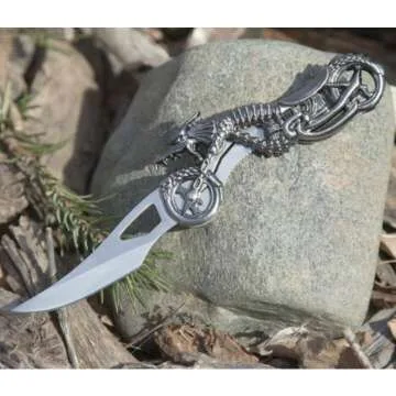 7" Dragon Biker Tactical Folding Knife