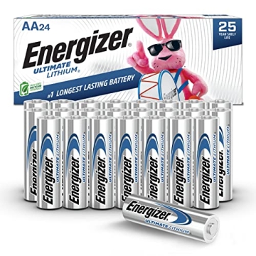 Energizer AA Batteries, Ultimate Lithium Double A Battery, 24 Count